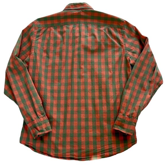 J Crew Shirt Mens Size M Pink Grey Gingham Plaid Checks Button Up Collar Pocket - Picture 2 of 16